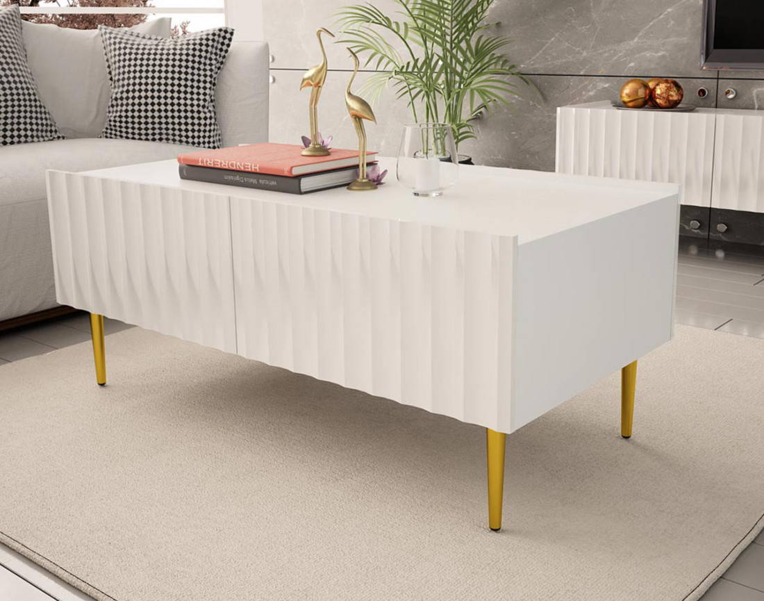 Ambre - table basse - 2 portes 120 cm