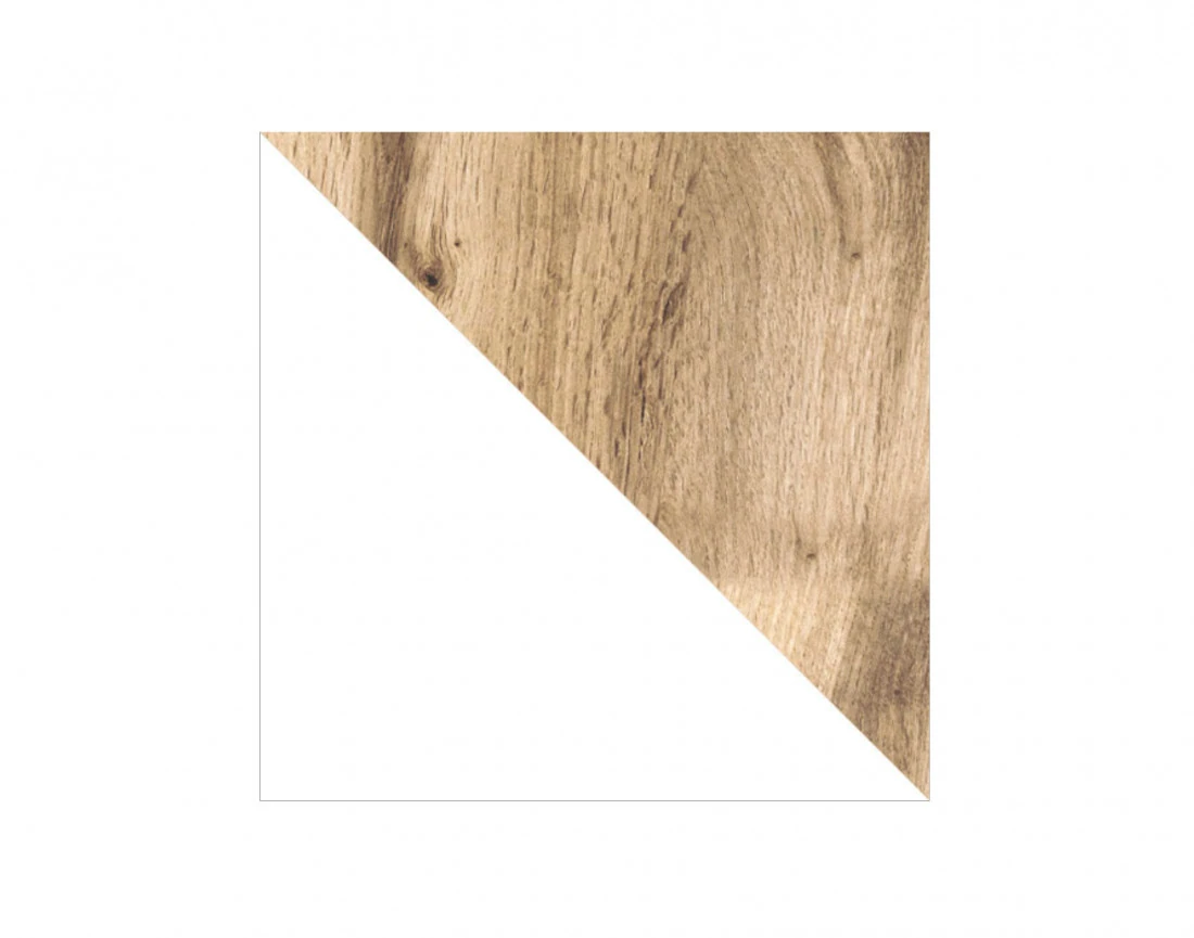 Olga meuble TV bois et blanc 2 tiroirs 198 cm