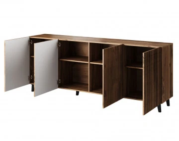 Come - buffet bas - bois - 4 portes 200 cm