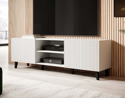 Sanna meuble tv 2 portes et 2 niches 150 cm
