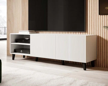 Sanna meuble tv 2 portes et 2 niches 150 cm