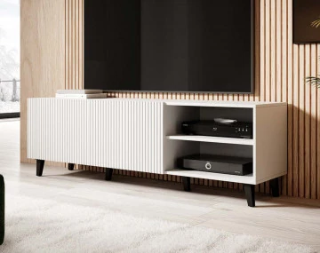 Sanna meuble tv 2 portes et 2 niches 150 cm