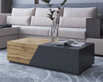 Pitt - Table basse - 124 cm - style industriel