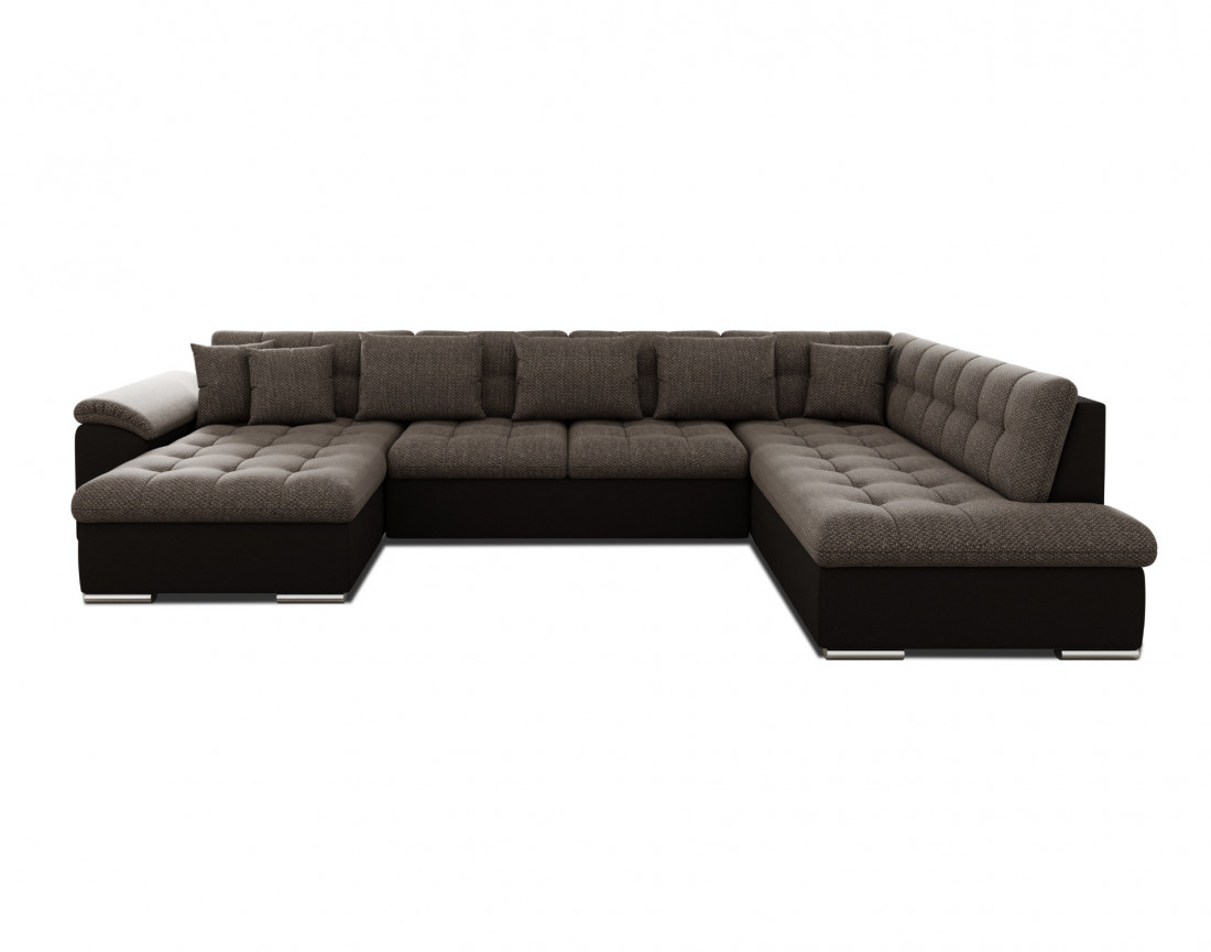Canapé CHUCK panoramique d'angle droit convertible avec coffre