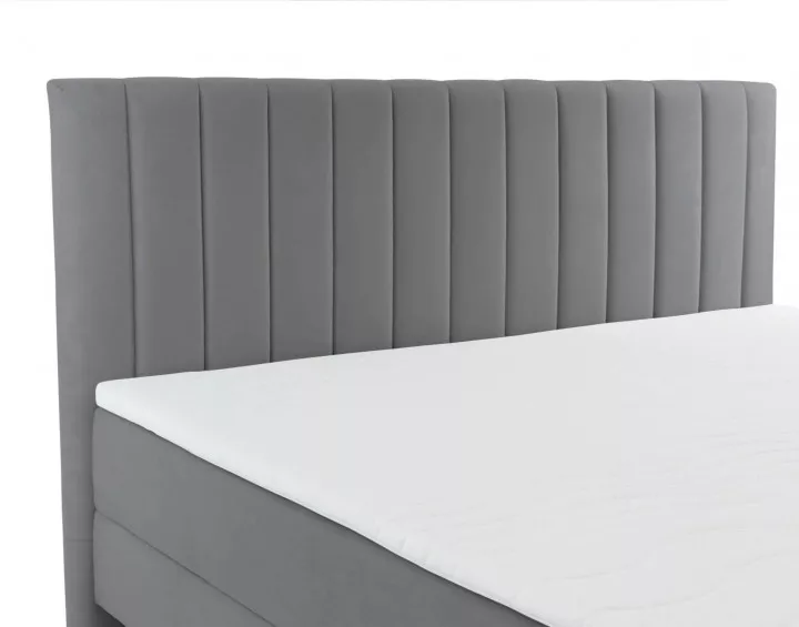 Maria - lit 180x200 - en velours - coffres et surmatelas inclus