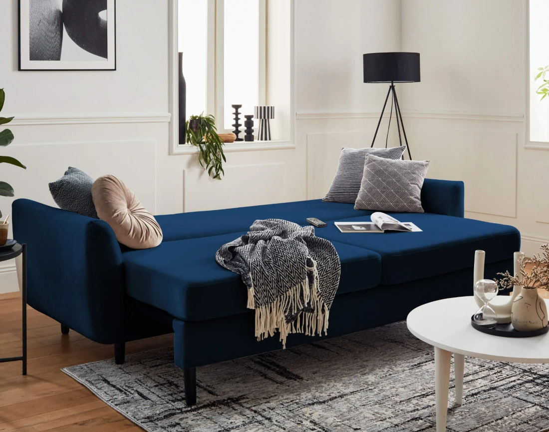 Canapé droit 3 places convertible Pet Friendly Nils - Best Mobilier