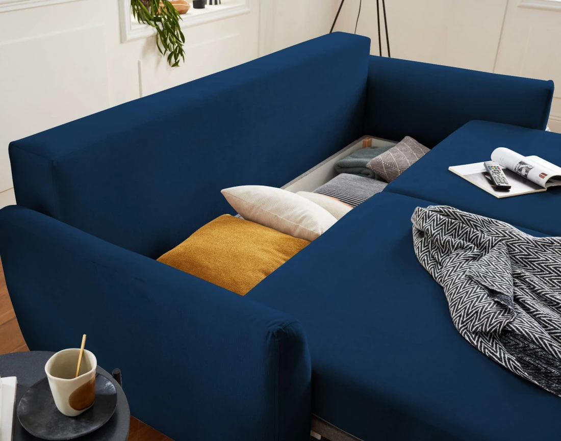 Canapé droit 3 places convertible Pet Friendly Nils - Best Mobilier