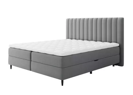 Maria - lit 180x200 - en velours - coffres et surmatelas inclus