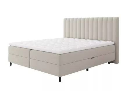 Maria - lit boxspring 160x200 - en velours - coffres et surmatelas inclus