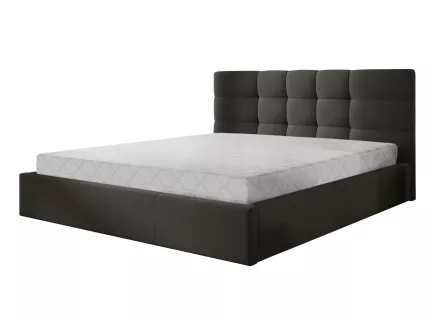 Mael - lit coffre 180x200 cm - en tissu et sommier inclus