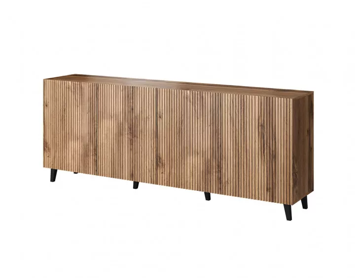 Come - buffet bas - bois - 200 cm - style contemporain