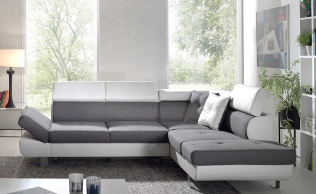 Lisbona - Canapé d'angle droit convertible - L 252 x P 190cm Lisbona - Canapé d'angle droit convertible - L 252 x P 190cm
