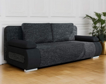Elio – canapé droit convertible avec coffre style contemporain