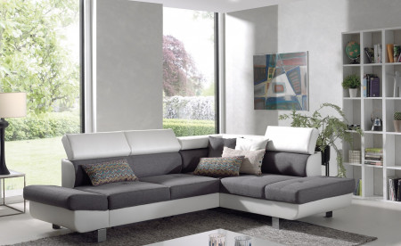 Lisbona - Canapé d'angle droit convertible - L 252 x P 190cm Lisbona - Canapé d'angle droit convertible - L 252 x P 190cm