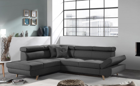 Linea - Canapé d'angle gauche convertible scandinave - L 252 x P 190cm Linea - Canapé d'angle gauche convertible scandinave - L 252 x P 190cm