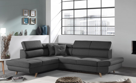 Linea - Canapé d'angle gauche convertible scandinave - L 252 x P 190cm Linea - Canapé d'angle gauche convertible scandinave - L 252 x P 190cm