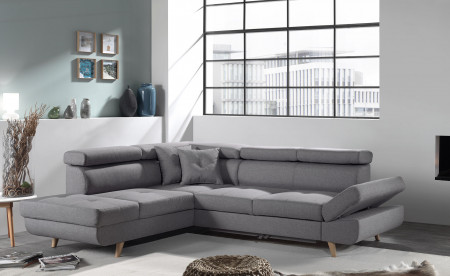 Linea - Canapé d'angle gauche convertible scandinave - L 252 x P 190cm Linea - Canapé d'angle gauche convertible scandinave - L 252 x P 190cm