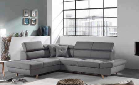 Linea - Canapé d'angle gauche convertible scandinave - L 252 x P 190cm Linea - Canapé d'angle gauche convertible scandinave - L 252 x P 190cm