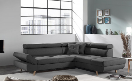 Linea - Canapé d'angle droit convertible scandinave - L 252 x P 190cm Linea - Canapé d'angle droit convertible scandinave - L 252 x P 190cm