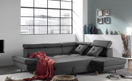 Linea - Canapé d'angle droit convertible scandinave - L 252 x P 190cm Linea - Canapé d'angle droit convertible scandinave - L 252 x P 190cm
