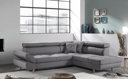 Linea - Canapé d'angle droit convertible scandinave - L 252 x P 190cm Linea - Canapé d'angle droit convertible scandinave - L 252 x P 190cm