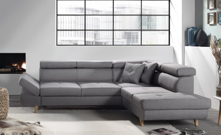 Linea - Canapé d'angle droit convertible scandinave - L 252 x P 190cm Linea - Canapé d'angle droit convertible scandinave - L 252 x P 190cm