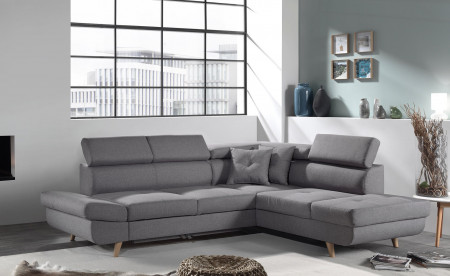 Linea - Canapé d'angle droit convertible scandinave - L 252 x P 190cm Linea - Canapé d'angle droit convertible scandinave - L 252 x P 190cm