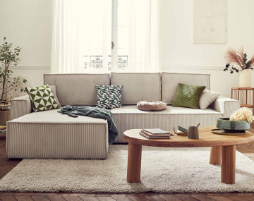 Canapé d'angle réversible 4 places convertible Dellia - Best Mobilier