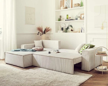 Canapé d'angle réversible 4 places convertible Dellia - Best Mobilier
