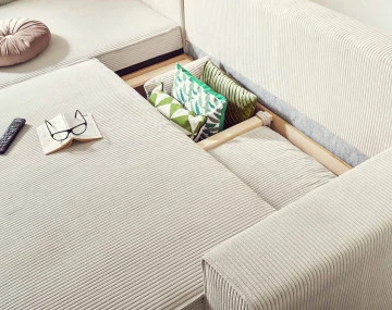 Canapé d'angle réversible 4 places convertible Dellia - Best Mobilier