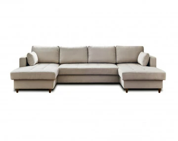 Canapé panoramique en U 7 places adapté aux animaux Anna - Best Mobilier