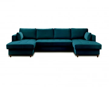 Canapé panoramique en U 7 places adapté aux animaux Anna - Best Mobilier