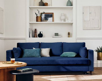 Canapé droit 3 places convertible Pet Friendly Anna - Best Mobilier