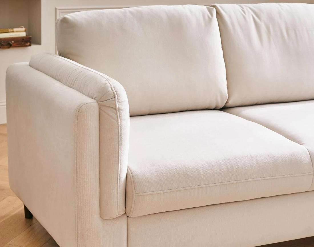 Canapé 3 places convertible en velours Brooke