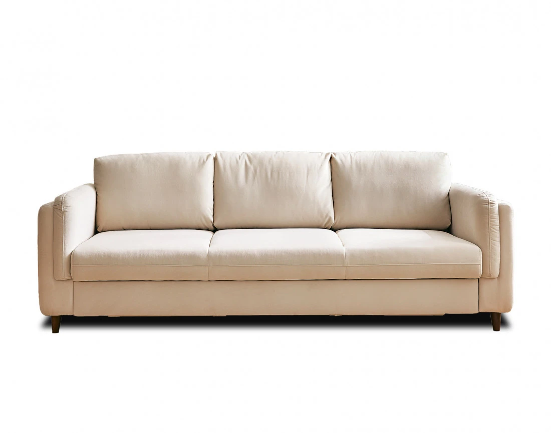 Canapé 3 places convertible en velours Brooke