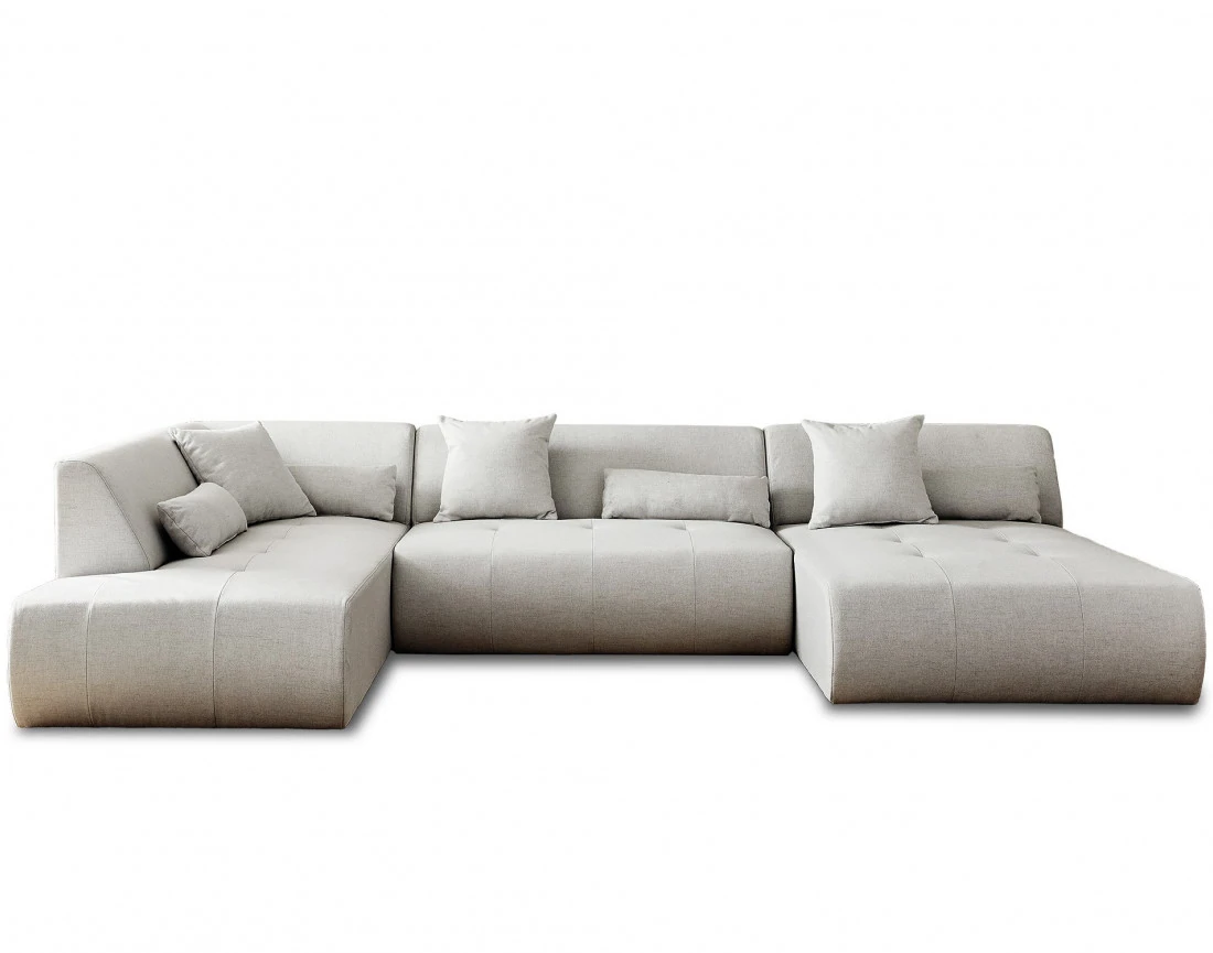 Canapé modulable panoramique d'angle gauche 7 places - en tissu - Onyx