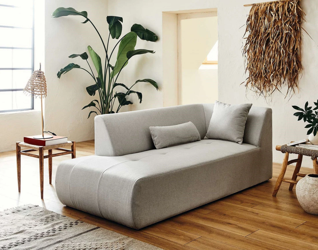 Canapé modulable panoramique d'angle gauche 7 places - en tissu - Onyx