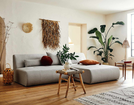 Canapé d'angle réversible modulable 4 places - en tissu - Onyx