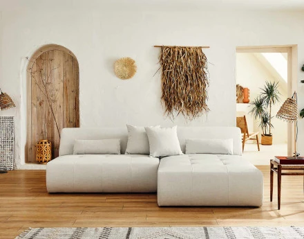 Canapé d'angle réversible modulable 4 places - en tissu - Onyx