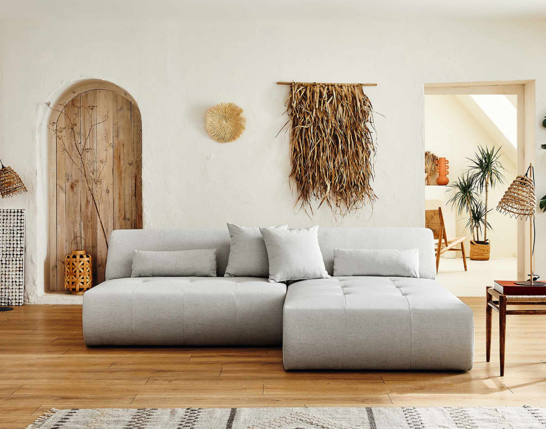 Canapé d'angle réversible modulable 4 places - en tissu - Onyx