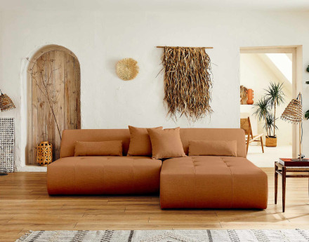 Canapé d'angle réversible modulable 4 places - en tissu - Onyx