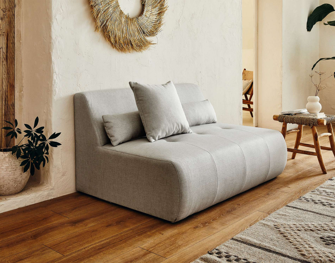 Onyx - canapé d'angle gauche modulable 5 places - en tissu