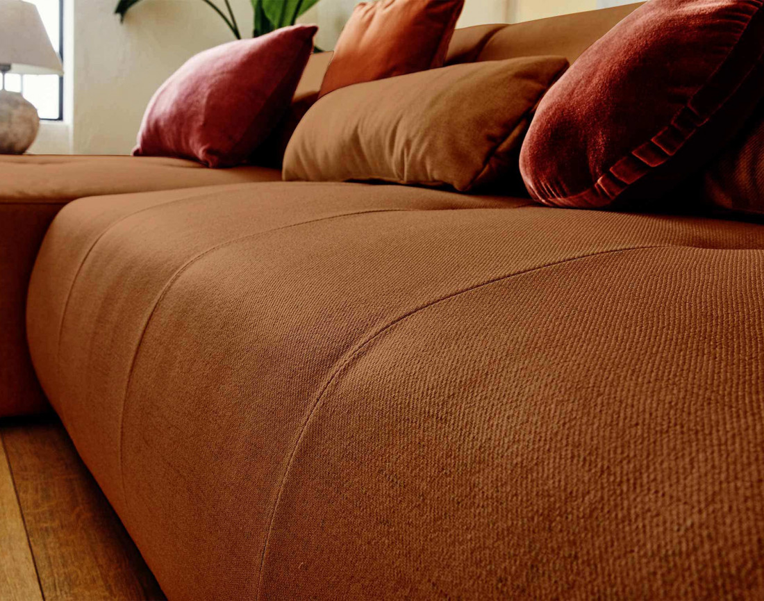 Onyx - canapé d'angle gauche modulable 5 places - en tissu