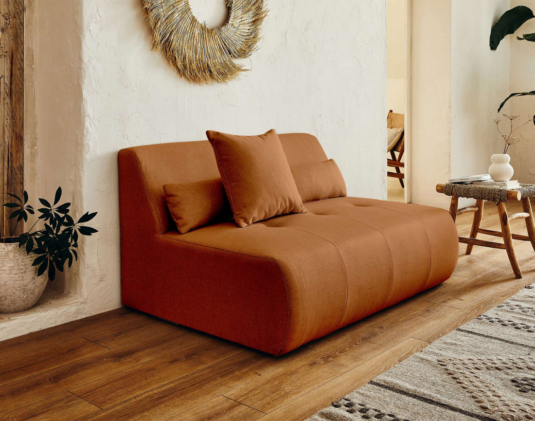 Onyx - canapé d'angle gauche modulable 5 places - en tissu