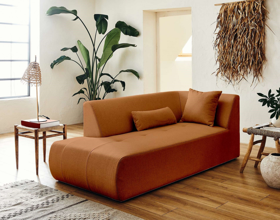 Onyx - canapé d'angle gauche modulable 5 places - en tissu