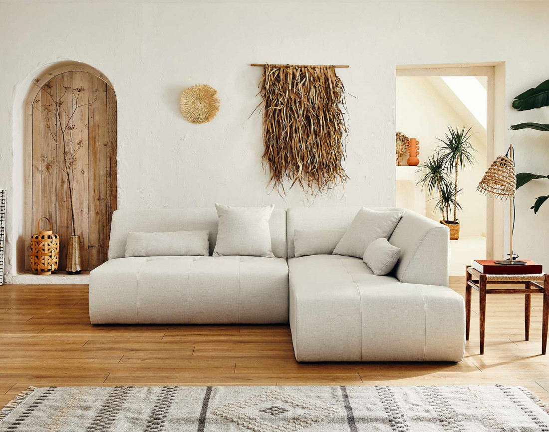 Canapé modulable d'angle droit 5 places - en tissu - Onyx Canapé modulable d'angle droit 5 places - en tissu - Onyx