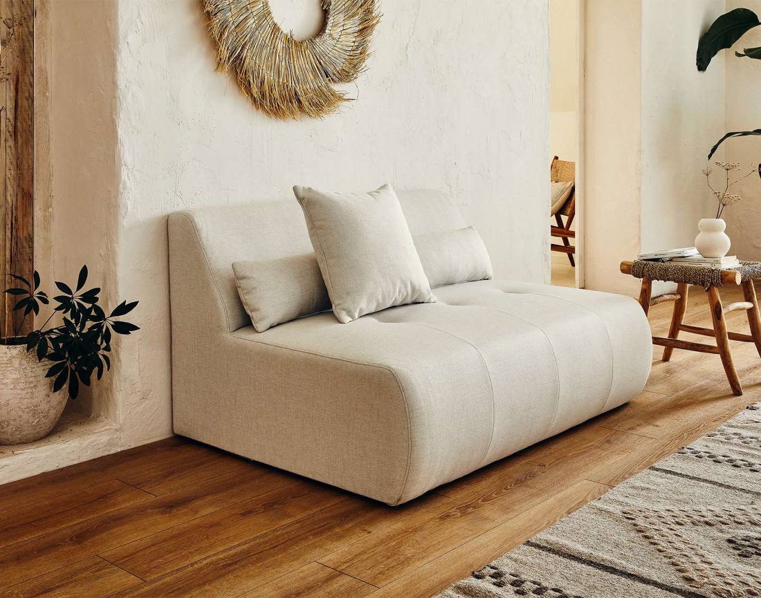 Canapé modulable d'angle droit 5 places - en tissu - Onyx Canapé modulable d'angle droit 5 places - en tissu - Onyx