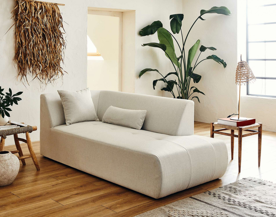 Canapé modulable d'angle droit 5 places - en tissu - Onyx Canapé modulable d'angle droit 5 places - en tissu - Onyx