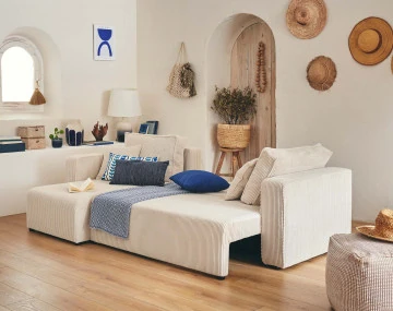 Canapé d'angle réversible 4 places convertible Topaze - Best Mobilier