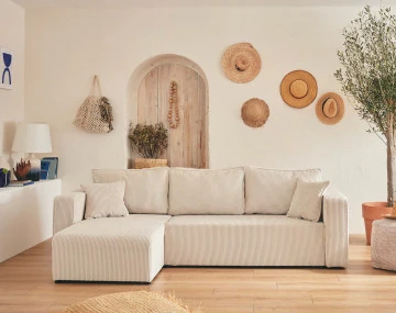 Canapé d'angle réversible 4 places convertible Topaze - Best Mobilier